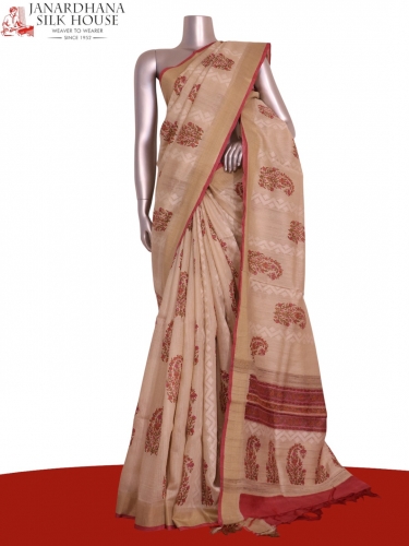Handloom Pure Tussar Silk Saree